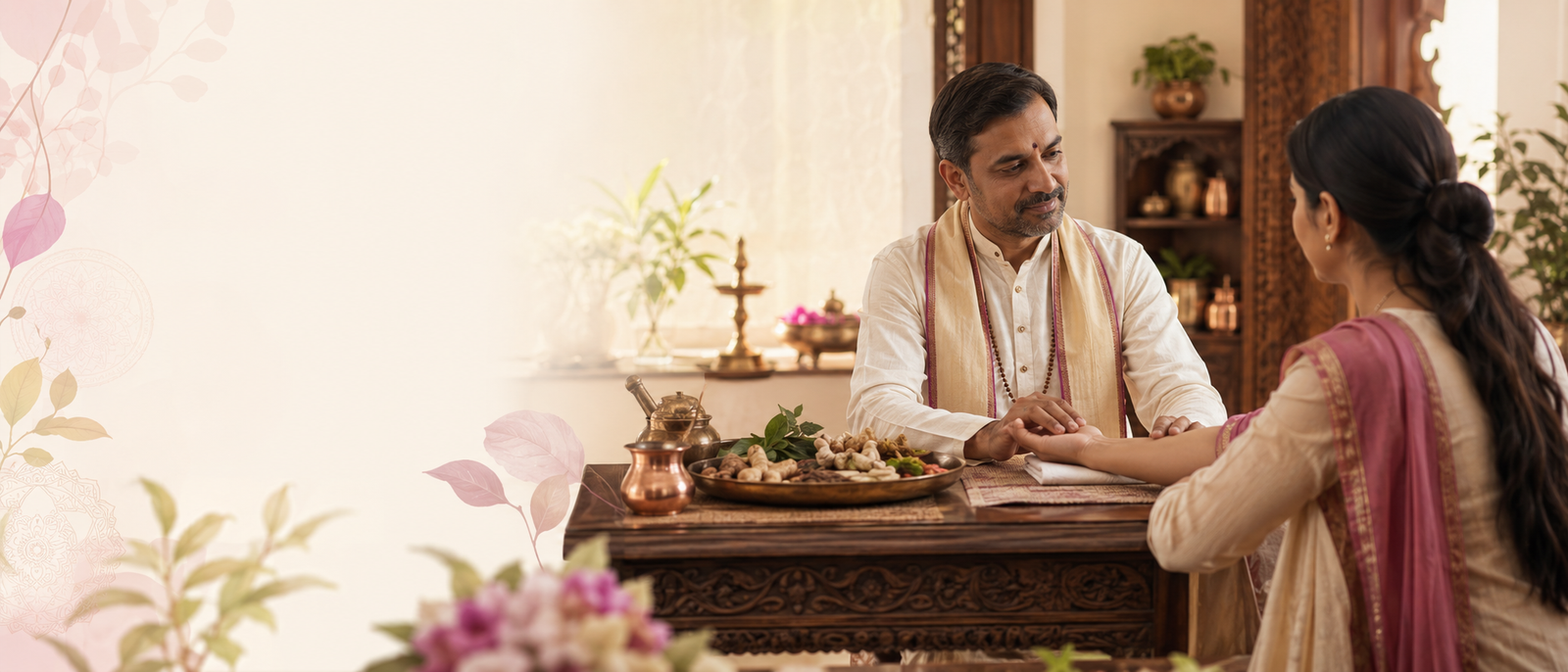 Traditional Nadi Pariksha consultation at Swami Ayucare Ayurveda